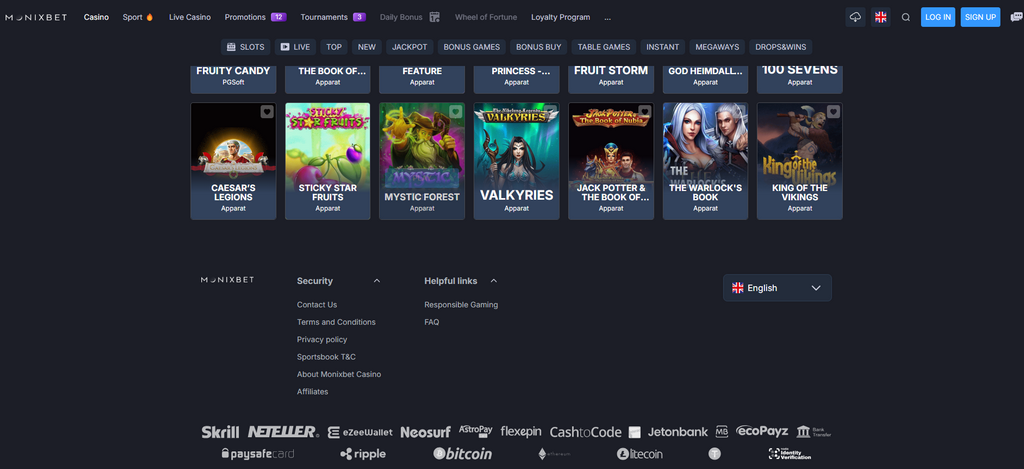 Monixbet Casino 2025